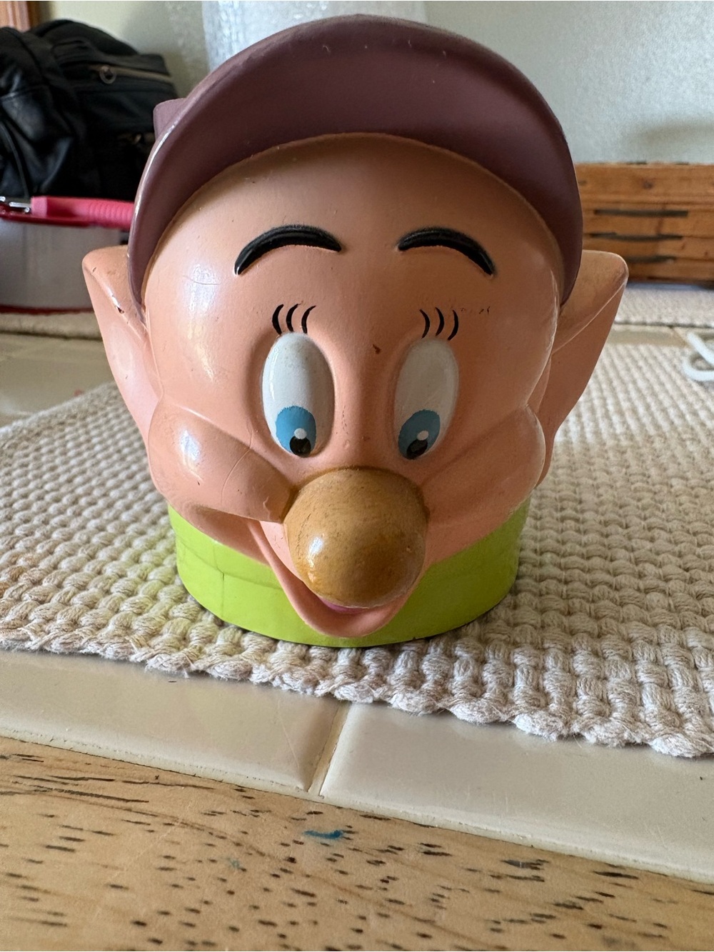 Disney Dopey Character Ceramic Planter - Pink, Green, Purple